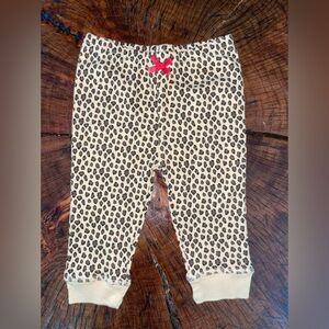 9-12M Baby Girl Leopard Print Jogger Pants